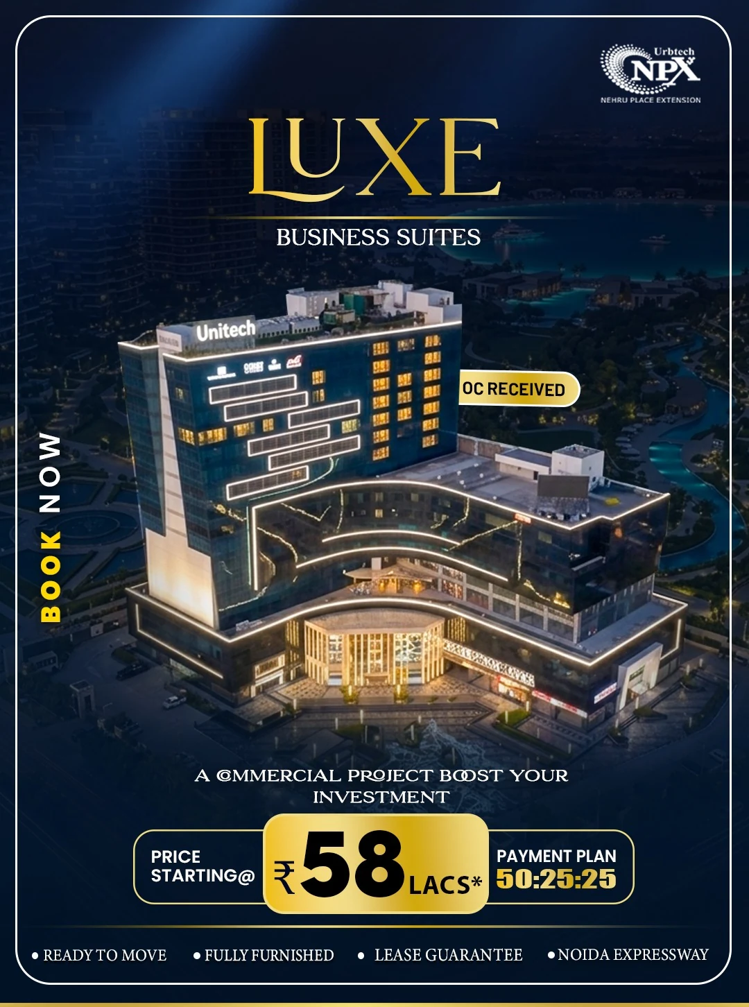 Urbtech NPX Sector 153 Noida Exterior Elevation & 50:25:25 Plan